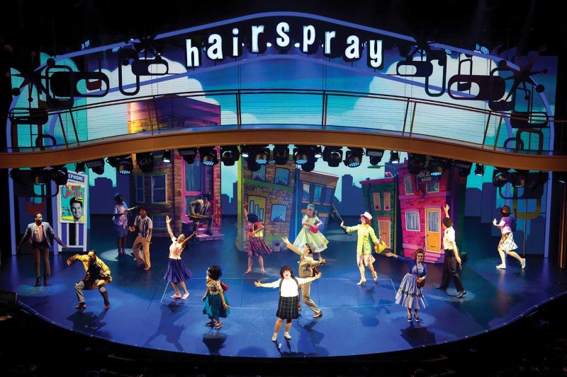 A scene from the Broadway musical "Hairspray" on Symphony of the Seas.