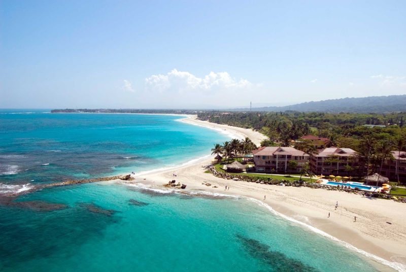 A tropical beach in the Dominican Republic.