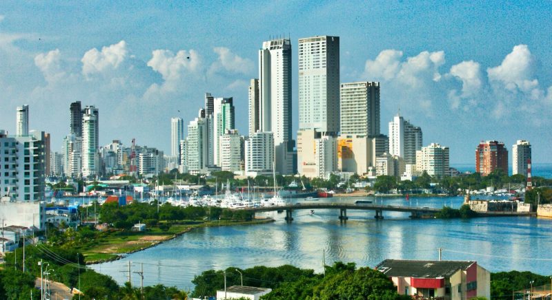 The skyline of Cartagena, Colombia. 