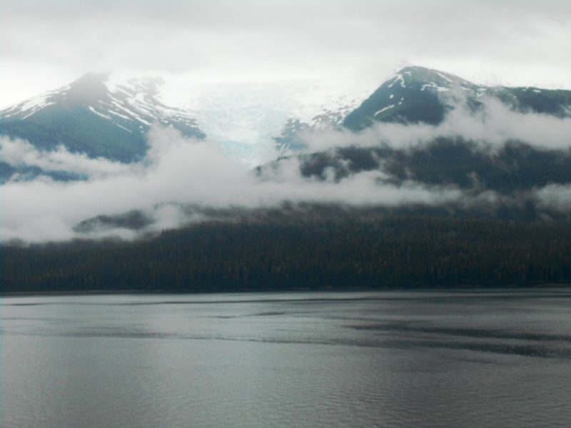 Hanging glacier shot during Alaska cruise on Regent Seven Seas Mariner