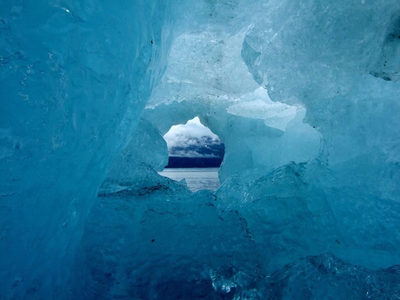 An “ice cave” at Glacier Bay National Park.
