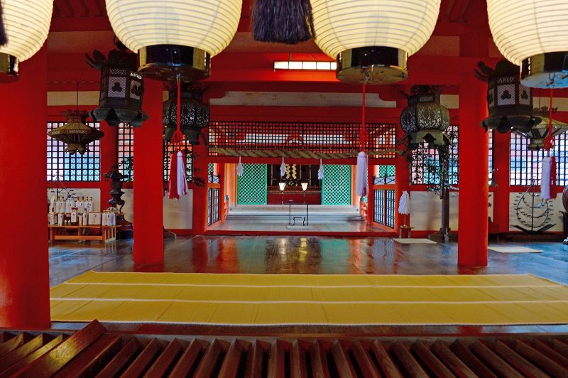 Itsukushima-jinja is a UNESCO World Heritage site near Nara, Japan.