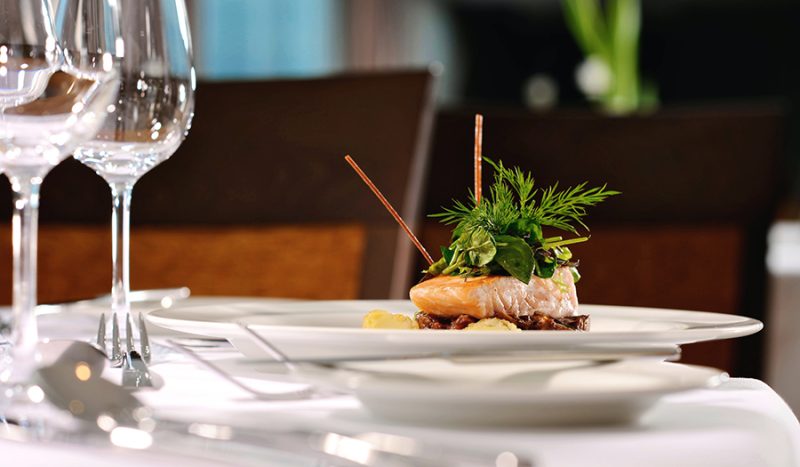 Avalon Felicity's dining room serves four-course dinners with a choice of appetizers, soups, salads and entrées.