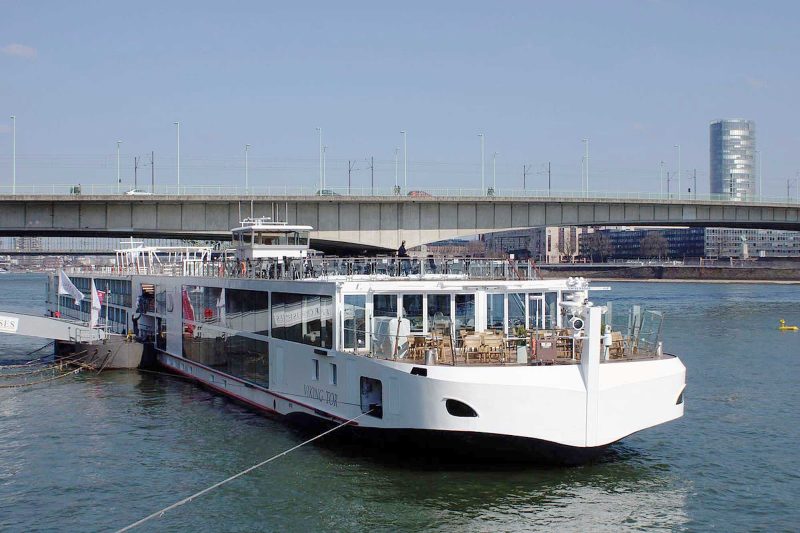 The river cruise ship Viking Tor in Cologne, Germany.