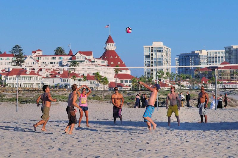 Beach Volleyball in Coronado, near San Diego, California.