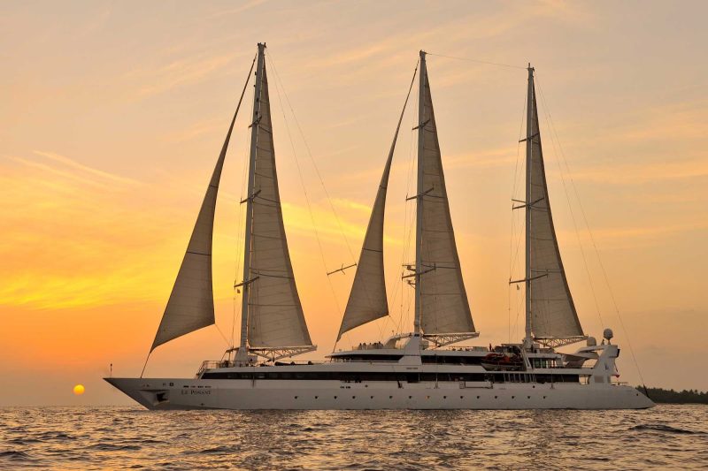 Sail Le Ponant through the Mediterranean or the Caribbean.