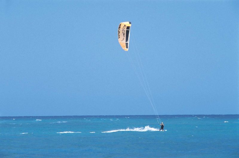 Sailboarding in the Dominican Republic.