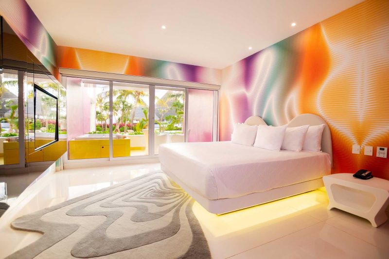 The plush Jacuzzi Room at Temptation Cancun Resort.
