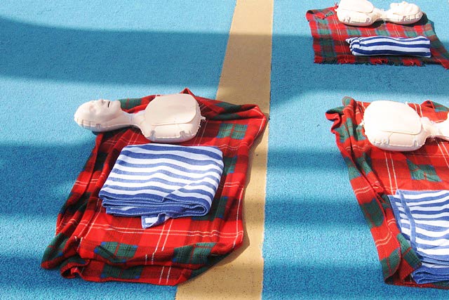 Prepped for some sun on the main deck of Ruby Princess.