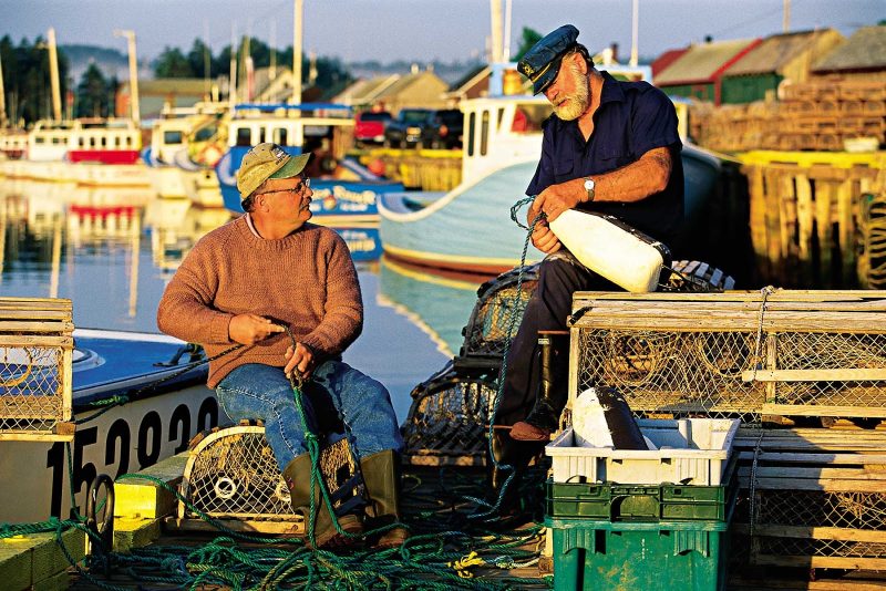 Fishermen in Rustico on the north side of Prince Edward Island, Canada.