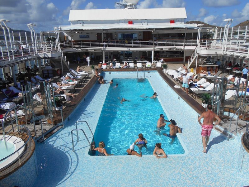 Silver Muse pool is one of the longest and most inviting on any ship