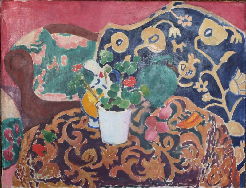 Henri Matisse, “Spanish Still Life,” 1910, oil on canvas, at the Hermitage at St. Petersburg, Russia.