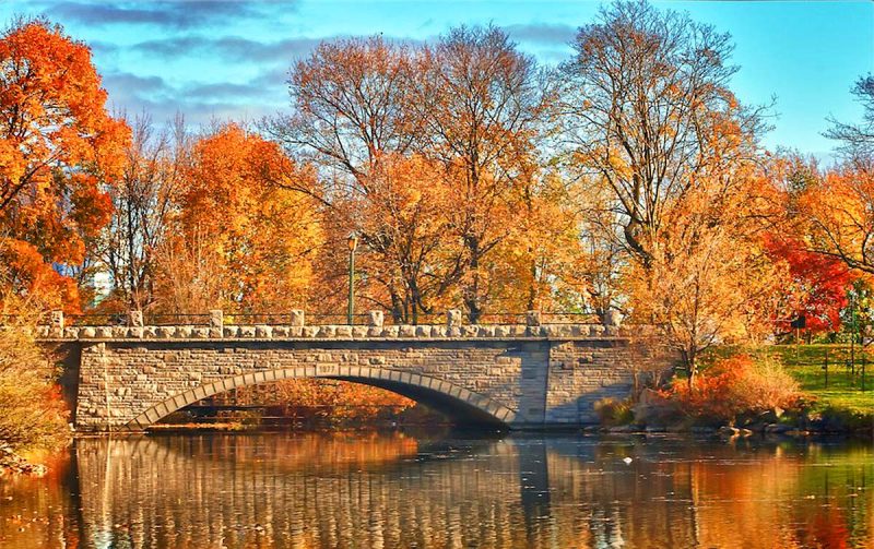 The Niagara Parkway Bridge. The parkway follows the winding curves of the Niagara River.