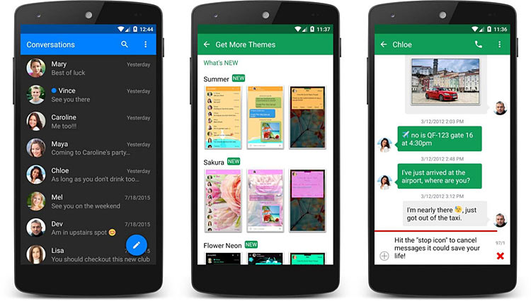 Chomp SMS, a good choice for overseas texting on Android devices.