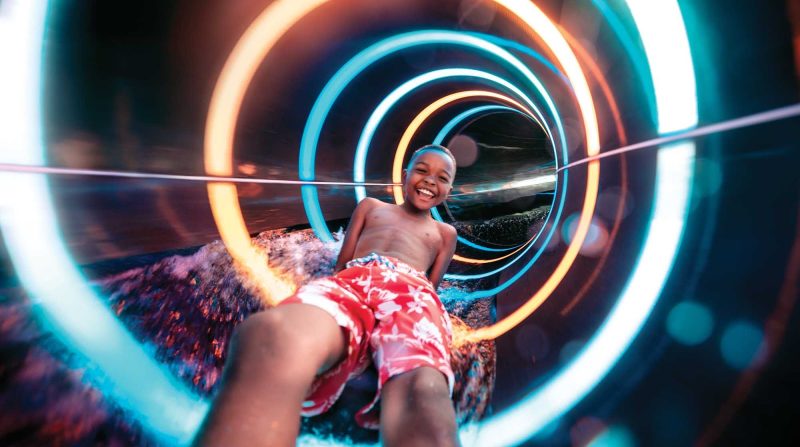  Swoop through the Perfect Storm waterslide for some pulse-pounding fun on Symphony of the Seas.  

