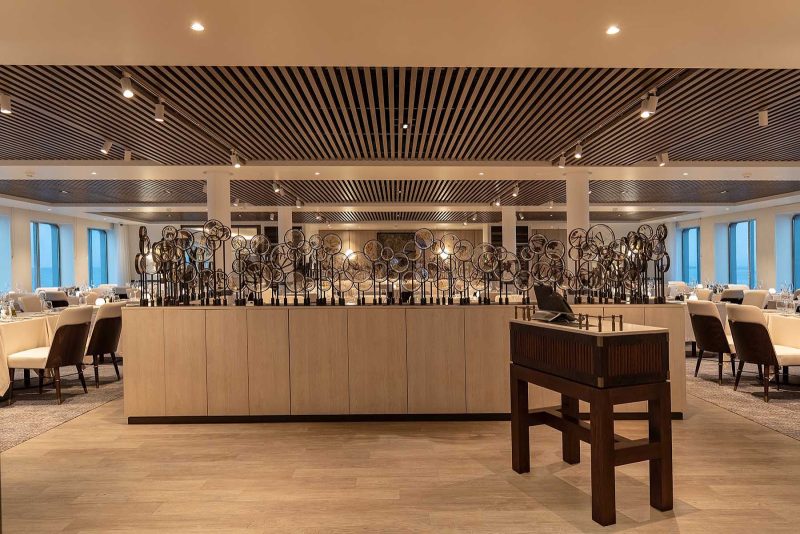 Enjoy seafood and regional specialties at the Restaurant during your Silver Origin cruise. 