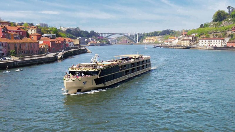   The 106-passenger AmaDouro offers wine cruises through the popular Douro Valley of Portugal and Spain. 