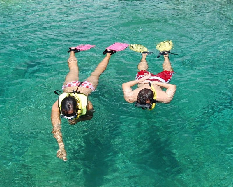 Snorkeling in Owia salt pond on St. Vincent and the Grenadines.