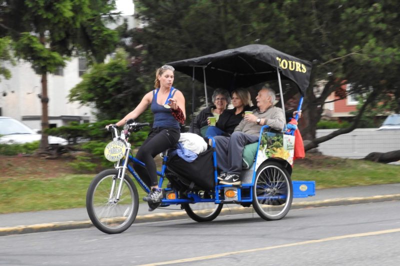 Take a pedicab for a relaxing way to see Victoria, British Columbia.