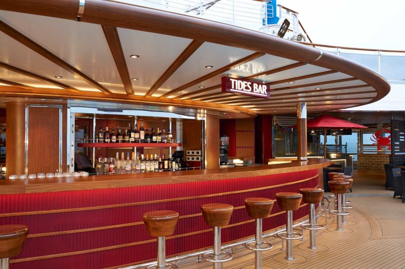 Located on the Lido Deck of Carnival Panorama, the Tides Bar is a poolside delight.
