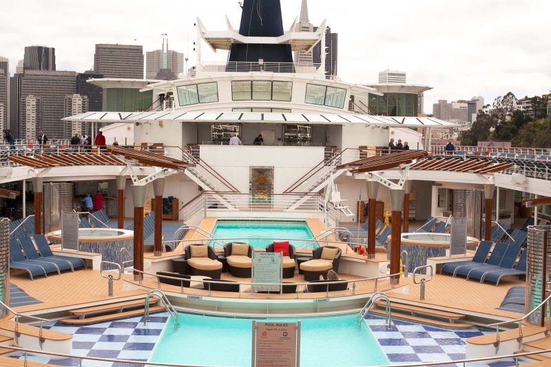 The main Pool Deck aboard Celebrity Infinity.