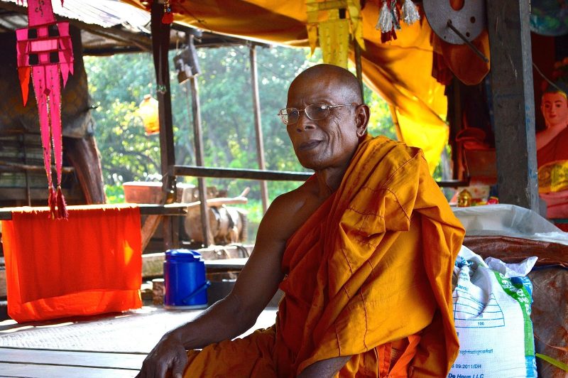 A Buddhist monk in Cambodia.