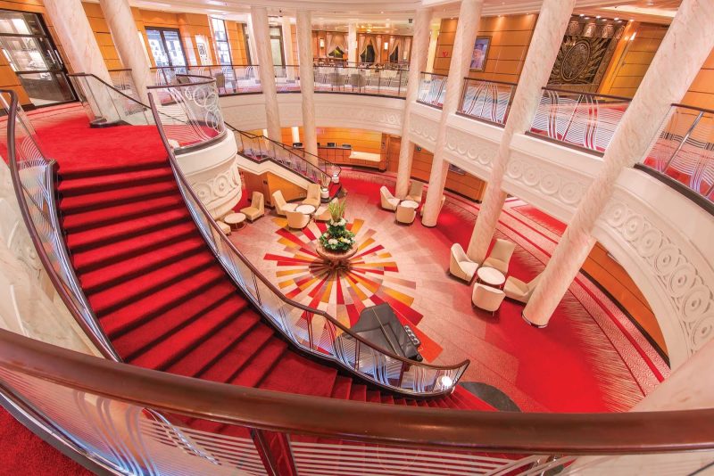 The atrium on Queen Mary 2.