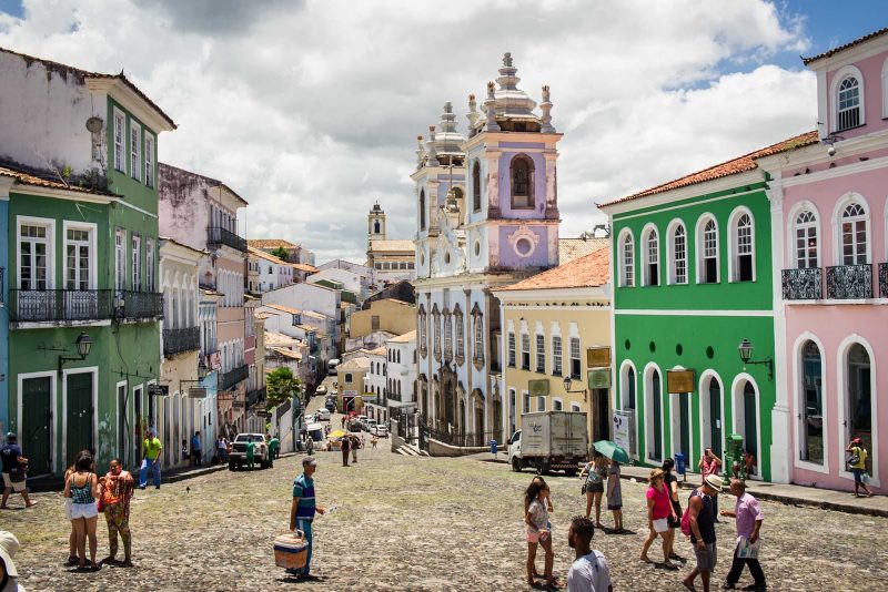 Stroll the streets of Salvador de Bahia, Brazil on your next Ponant cruise.