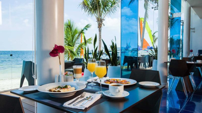 Start the day off with a great view and specially cooked breakfast at Sea Flirt at Temptation Cancun Resort.