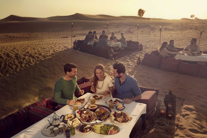 Get the full desert experience with a specially prepared feast in Dubai.