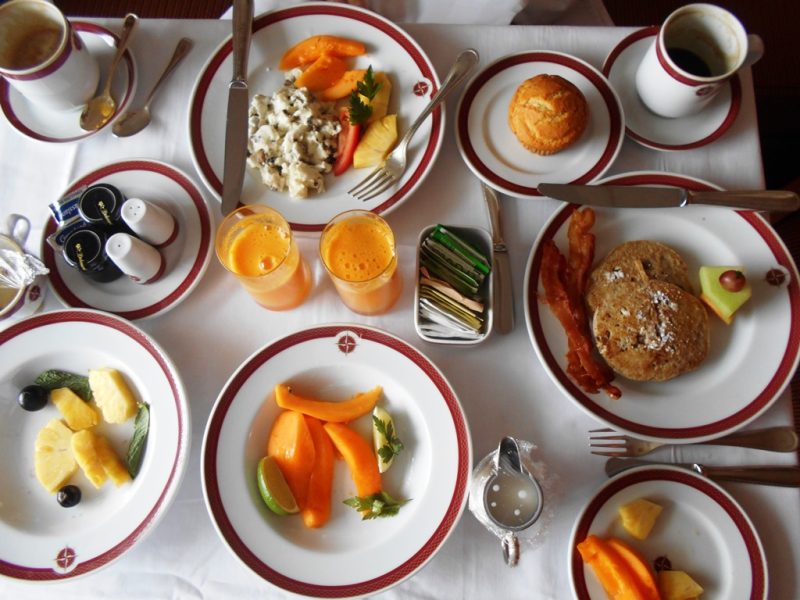 Breakfast in our suite on Regent Seven Seas Mariner during an Alaska cruise