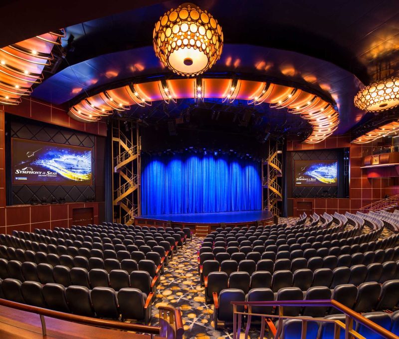Make reservations early for some of the popular stage shows in the Royal Theater on decks 4 and 5 of Symphony of the Seas.
