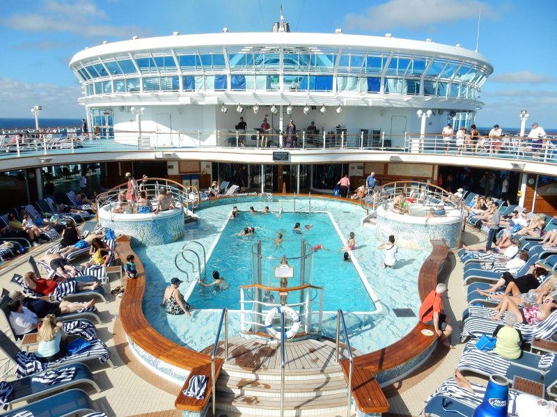 The main pool on the Lido deck of Ruby Princess.