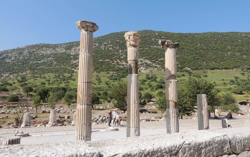 Ancient columns spotted during an excursion to Ephesus, Turkey.