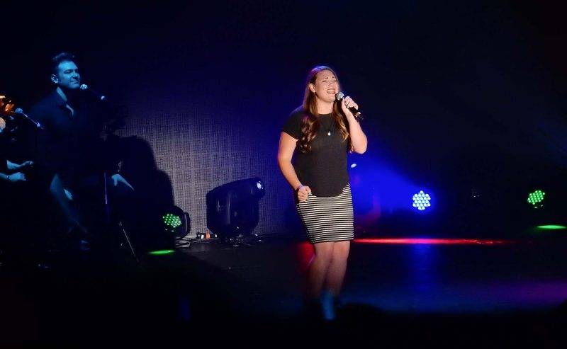 A contestant performs during "The Voice of the Ocean" competition on Ruby Princess.