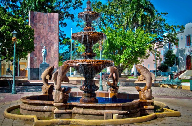 A fountain in Fajardo in northeast Puerto Rico.