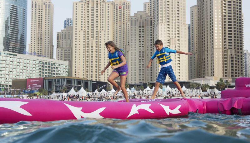 Kids will find plenty of water activities to keep them occupied on the beaches of Dubai.