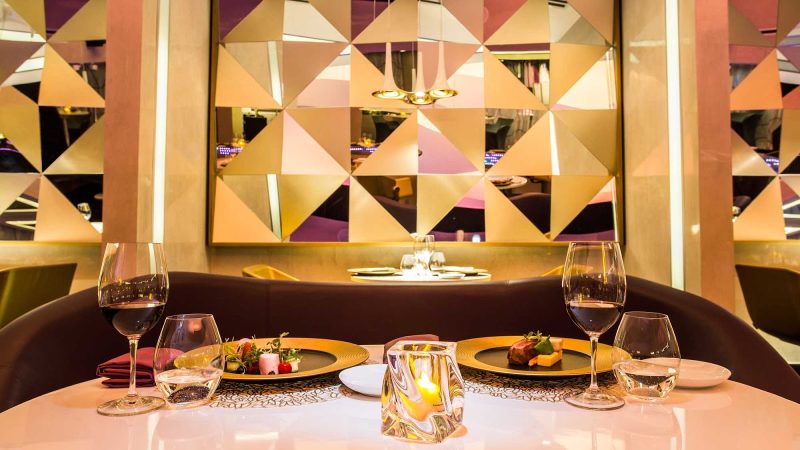 Inside She, the upscale “aphrodisiac restaurant” at Temptation Cancun Resort.
