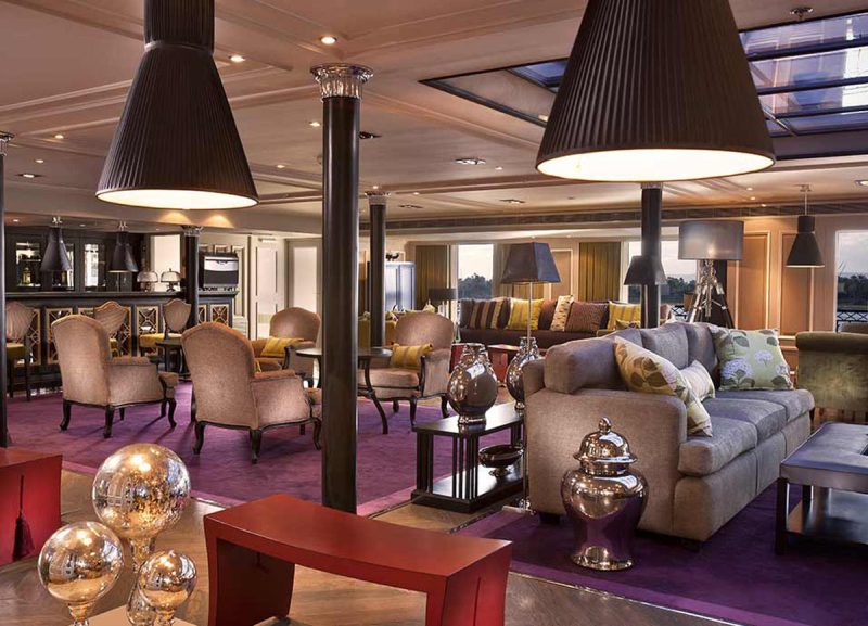 Meet a mix of international travelers in the lounge of ms Mayfair on a Viking cruise along the Nile.