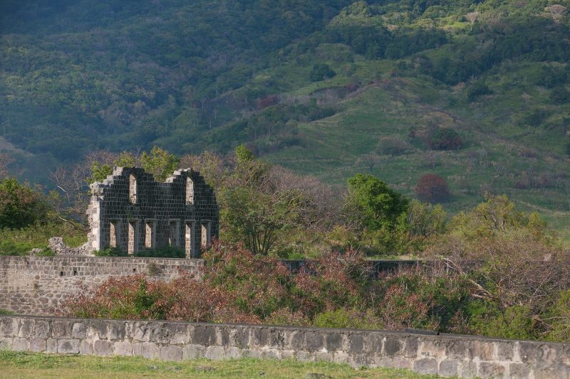 Ruins of the Jumbie Barracks of Brimstone Hill Fortress on St. Kitts.