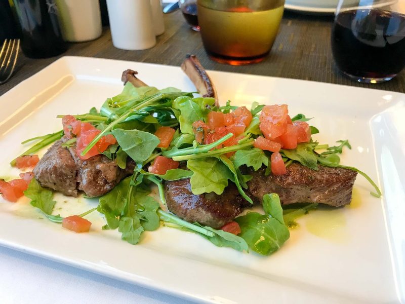 Lamb chops served at Canaletto on Holland America's Oosterdam. 