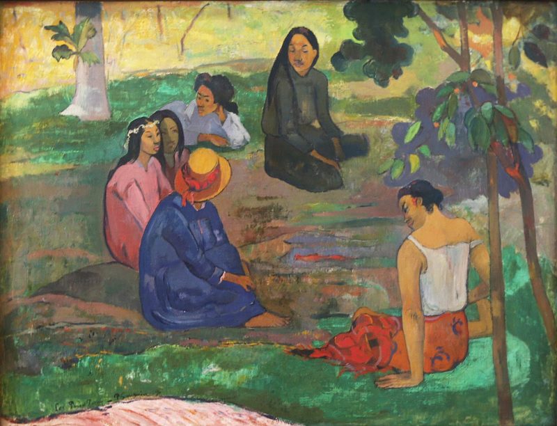 Paul Gaughin, “Les Parau Parau (Conversation),” 1891, oil on canvas.