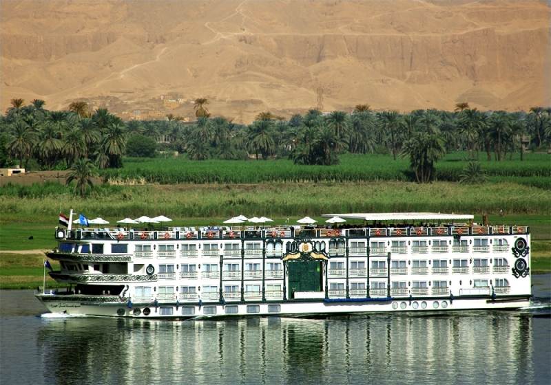 The Sonesta St. George riverboat sails to storied sites along the Nile River.