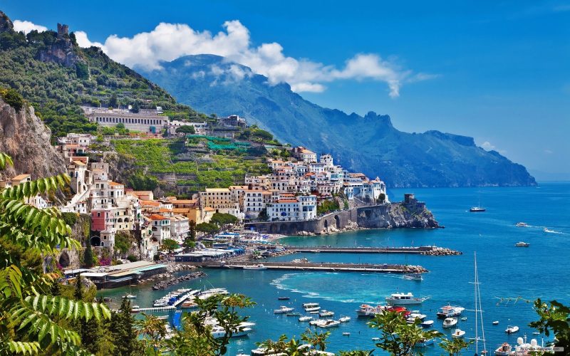 The storybook port city of Positano, Italy.