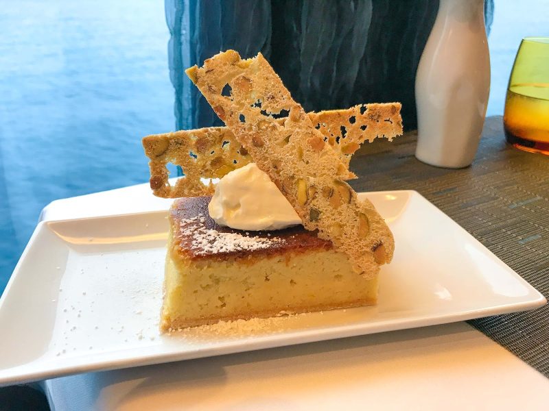 Save room for dessert! A lemon tarte at specialty restaurant Canaletto on ms Oosterdam. 