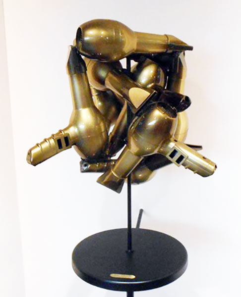 Some of the artwork that lines the decks of Silver Muse.
