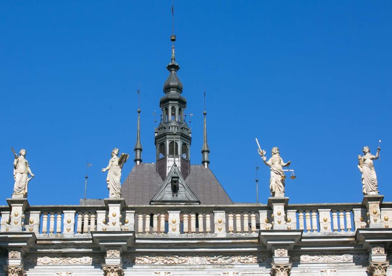 Closeup of architecture in Old Gdansk, Poland.