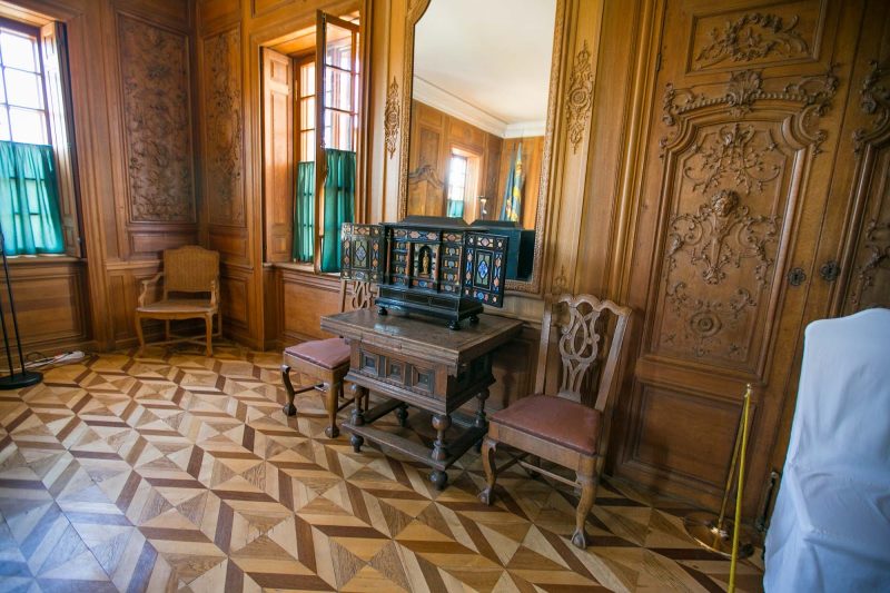 The Oak Study created for Peter I in Peterhof Palace near St. Petersburg, Russia.