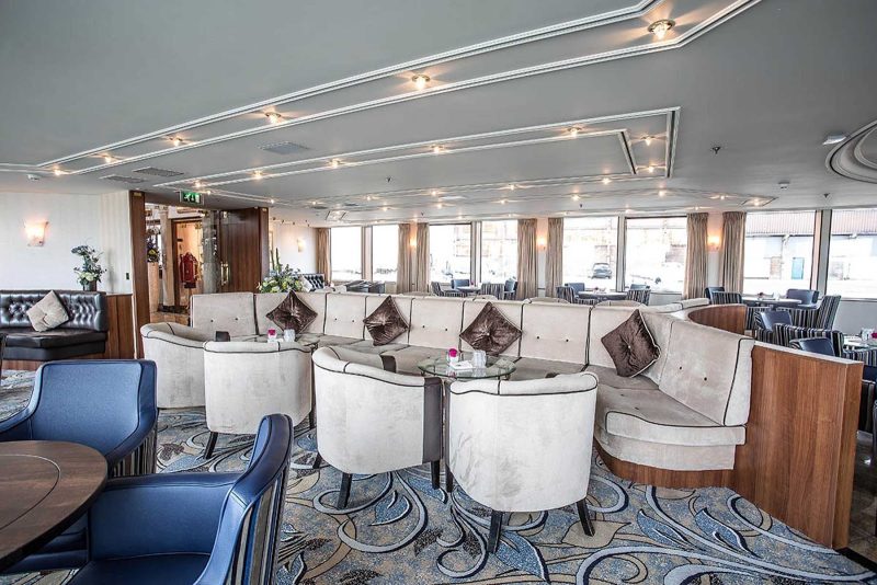 One of the lounges aboard ms Esprit from Tauck River Cruises. 