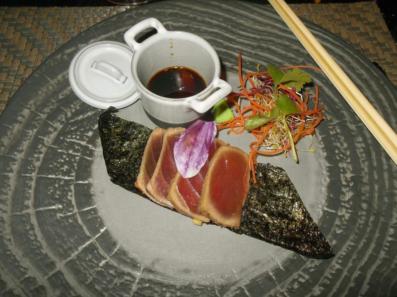 A sushi appetizer at Indochine.